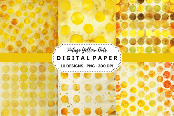Adding Timeless Texture: Working with Vintage Yellow Dots Backgrounds