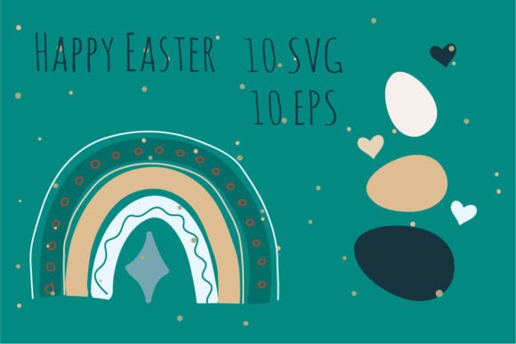 Backgrounds with Rainbow Happy Easter: Vibrant Design Assets