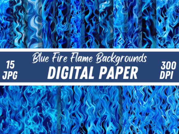 Blue Splash Fire Flame Paper Backgrounds: Ignite Your Designs