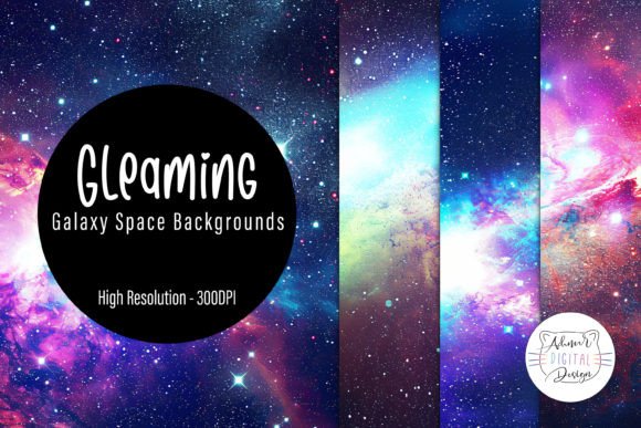 Bring the Cosmos to Your Canvas: Gleaming Galaxy Space Backgrounds
