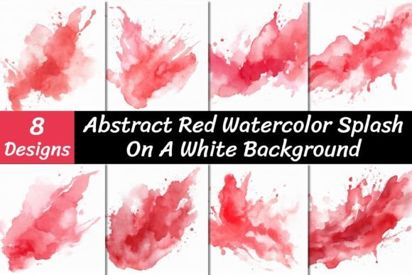 Captivating Red Watercolor Splash Backgrounds for Modern Projects