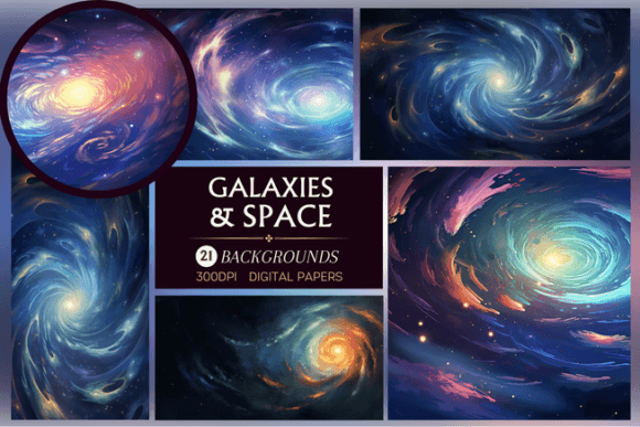 Cosmic Visuals: Elevate Your Designs with Galaxies - Backgrounds