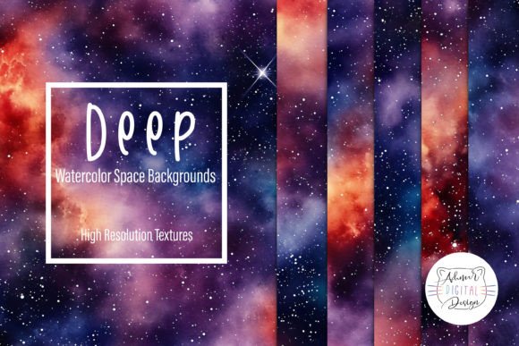 Deep Watercolor Space Backgrounds: A Designer's Cosmic Toolkit