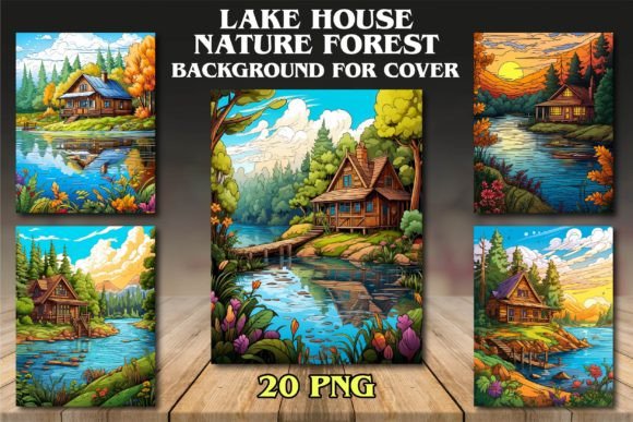 Enchanting Lake House Nature Forest Backgrounds