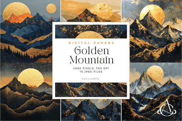 Golden Mountain Scene Backgrounds: Elevate Your Creative Projects
