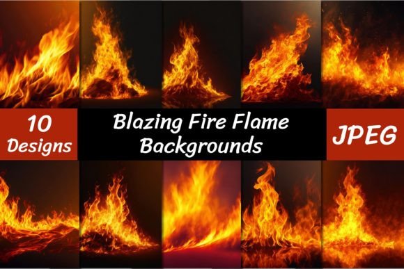 Ignite Your Projects with Realistic Blazing Fire Flame Backgrounds
