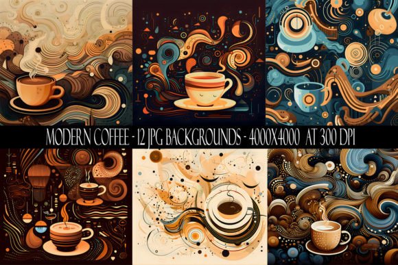 Modern Coffee Backgrounds: A Caffeine-Infused Design Toolkit