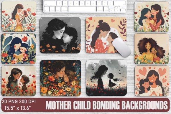 Mother Child Bonding Backgrounds: Designing with Tenderness