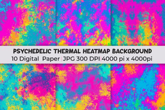 Psychedelic Thermal Heatmap Backgrounds for Modern Design