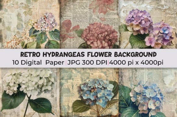 Retro Hydrangeas Flower Backgrounds: A Creative Toolkit