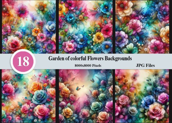 Transform Your Visuals with Garden of Colorful Flowers Backgrounds