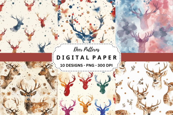 Watercolor Deer Patterns Backgrounds: Creative Uses