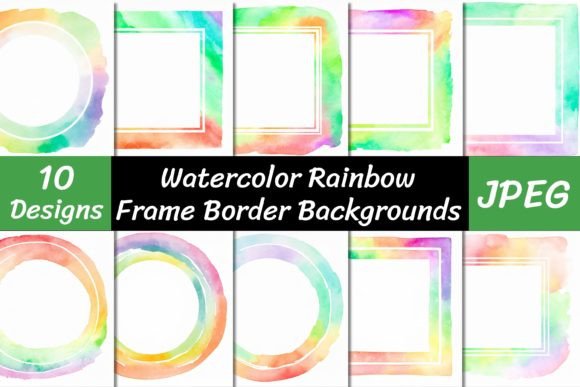 Watercolor Rainbow Frame Backgrounds: A Designer's Playbook